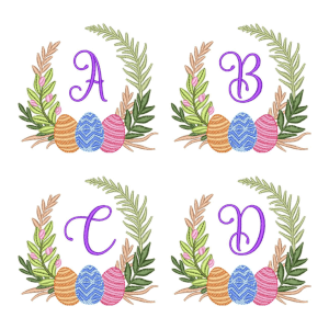 Easter Eggs Monogram Design Pack