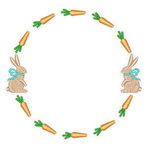 Matriz de bordado Moldura de Coelho
