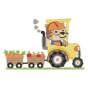 Tractor at Fazendinha (Light Points) Embroidery Design