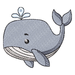 Whale (Quick Stitch) Embroidery Design