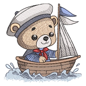 Sailor Bear (Quick Stitch) Embroidery Design