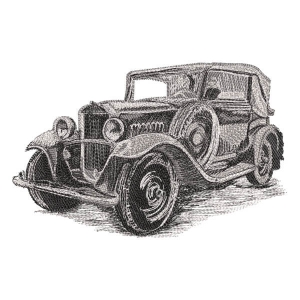 Vintage Car (Realistic) Embroidery Design