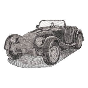 Vintage Car (Realistic) Embroidery Design