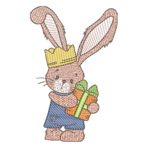 Bunny with Gift (Quick Stitch) Embroidery Design