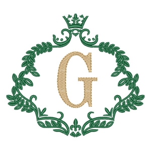 Letter G in Frame Embroidery Design