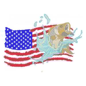 EUA Flag with Fish