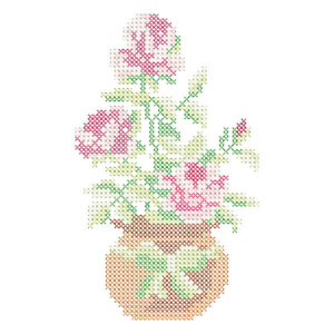 Flower Arrangement (Cross Stitch) Embroidery Design