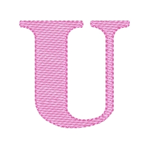 Letter U Uppercase Embroidery Design