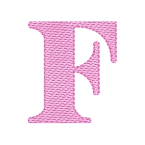Letter F Uppercase Embroidery Design