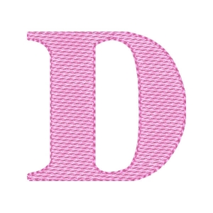 Letter D Uppercase Embroidery Design