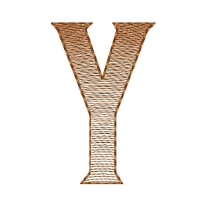 Matriz de bordado Alfabeto Maiúsculo Letra Y (Pontos Leves)