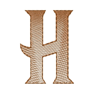 Alfabeto Maiúsculo Letra H (Pontos Leves)