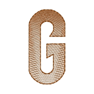 Uppercase Alphabet Letter G (Quick Stitch) Embroidery Design