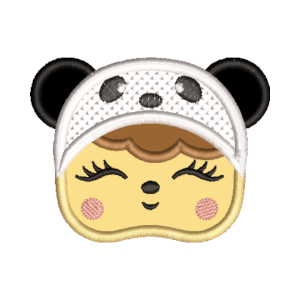 Panda Metoo Face (Applique) Embroidery Design