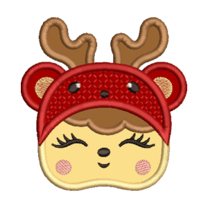 Deer Metoo Face (Applique) Embroidery Design