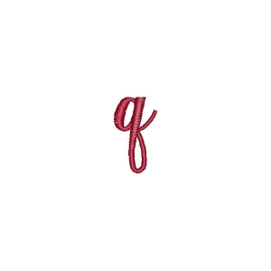 Heart Alphabet Letter q Embroidery Design