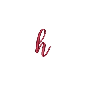 Heart Alphabet Letter h Embroidery Design