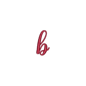 Matriz de bordado Alfabeto Coração Letra b