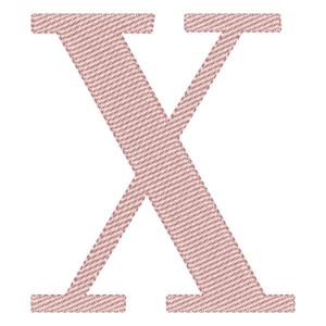 Form Alphabet Letter X Embroidery Design