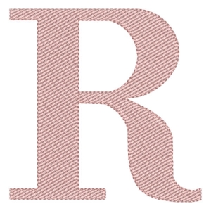 Matriz de bordado Alfabeto de Forma Letra R