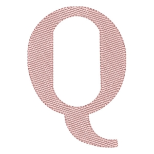 Matriz de bordado Alfabeto de Forma Letra Q
