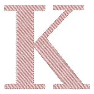 Form Alphabet Letter K Embroidery Design
