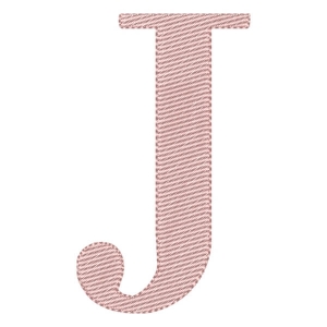 Form Alphabet Letter J Embroidery Design