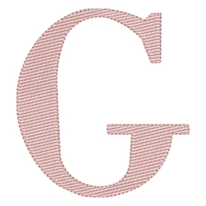 Form Alphabet Letter G Embroidery Design