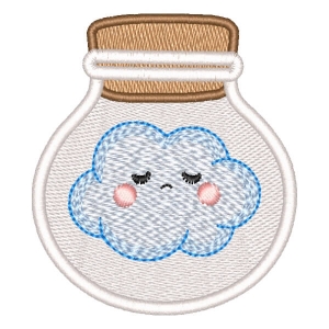 Cloud in Glass Embroidery Design