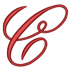 Matriz de bordado Alfabeto Cursivo Letra C