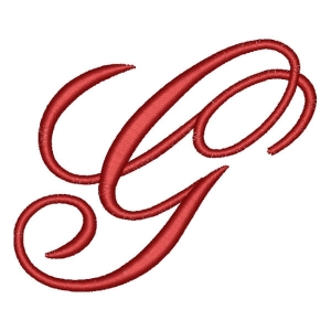 Matriz de bordado Alfabeto Cursivo Letra G