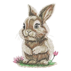 Bunny (Realistic) Embroidery Design