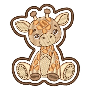 Cute Giraffe (Patch) Embroidery Design