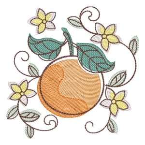 Stylish Oranges (Quick Stitch) Embroidery Design