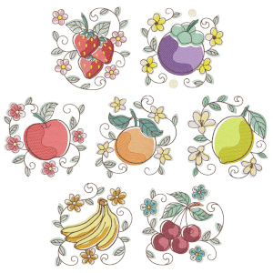 Stylish Fruits (Quick Stitch) Design Pack