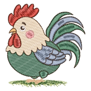 Rooster of Little Farm (Quick Stitch) Embroidery Design
