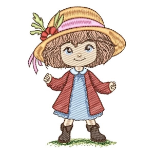 Girl of Little Farm (Quick Stitch) Embroidery Design
