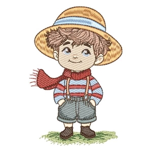 Boy of Little Farm (Quick Stitch) Embroidery Design