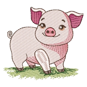 Pig of Little Farm (Quick Stitch) Embroidery Design