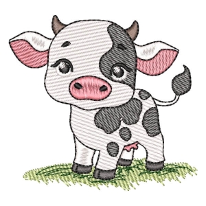 Cow of Little Farm (Quick Stitch) Embroidery Design