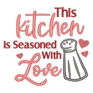 Matriz de bordado Mensagem Cozinha é Amor