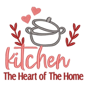 Matriz de bordado Mensagem Cozinha é o Coração da Casa