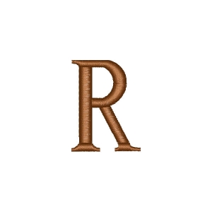 Matriz de bordado Letra R Simples