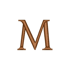Simple Letter M Embroidery Design