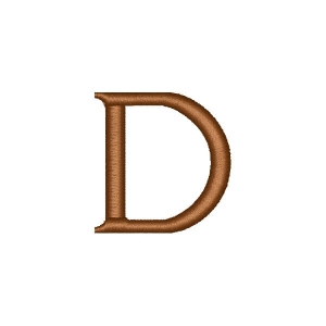 Simple Letter D Embroidery Design