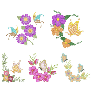 Butterflies and Flowers Design Pack