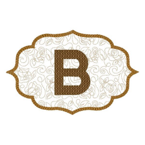 Quilt Alphabet Letter B (Applique) Embroidery Design