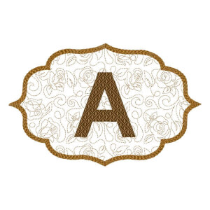 Quilt Alphabet Letter A (Applique) Embroidery Design