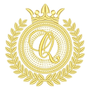 Letter Q in Frame Embroidery Design