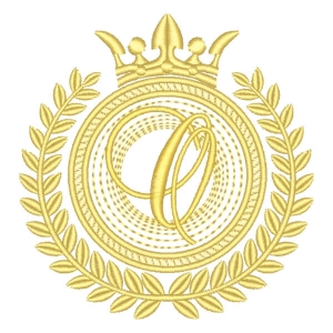 Letter O in Frame Embroidery Design